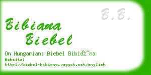 bibiana biebel business card